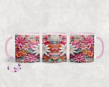Load image into Gallery viewer, 3D Pink Flowers - 11oz Mug