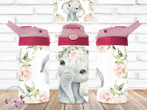 Blush Floral Elephant