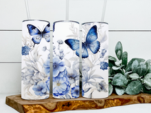 Load image into Gallery viewer, Butterfly with White &amp; Blue Floral