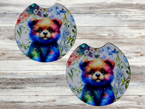 Cute Bear - Car Coasters