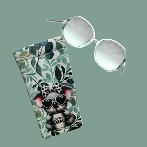 Cute But Feral Glasses Case