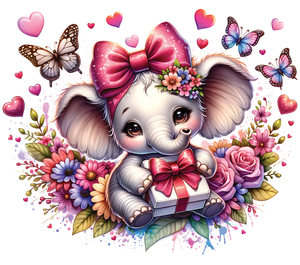 Cute Valentine Elephant