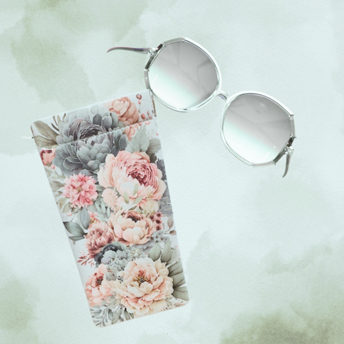 Floral Design Glasses Case
