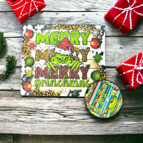 Grinch Coaster & Mouse Pad