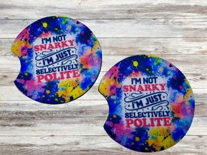 Sarcastic Car Coaster - 2 per pack