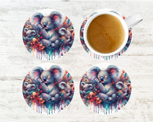 Load image into Gallery viewer, Koala Mum &amp; Babies - Glass Coasters