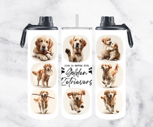 Load image into Gallery viewer, Life Is Better With Golden Retrievers - Drink Bottle/Tumbler
