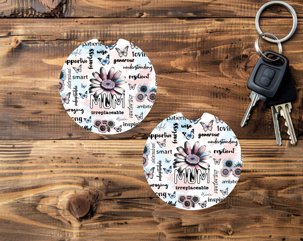 Mum - Affirmations - Car Coasters
