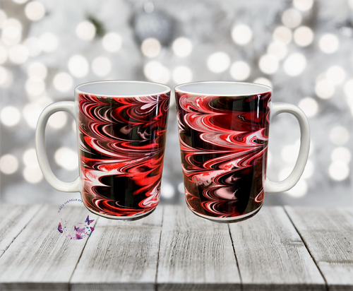 Red Marble Coffee Mug