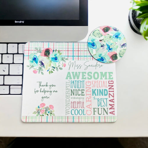 Teacher Appreciation - Personalised - Mouse Pad & Coaster